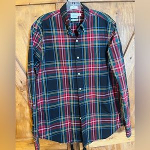 Men’s Plaid Secret Wash Shirting Size M Classic‎